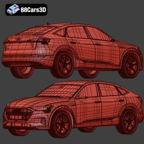 Audi e‑tron Sportback-008 Audi e tron Sportback 3D Model Electric Luxury SUV for Rendering