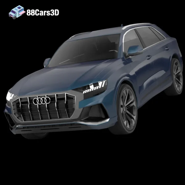 Audi Q8 2014 3D Model Premium Crossover SUV for Rendering