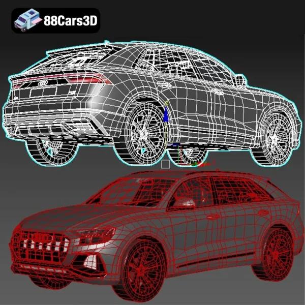 AudiQ8_2014_008 Audi Q8 2014 3D Model Premium Crossover SUV for Rendering
