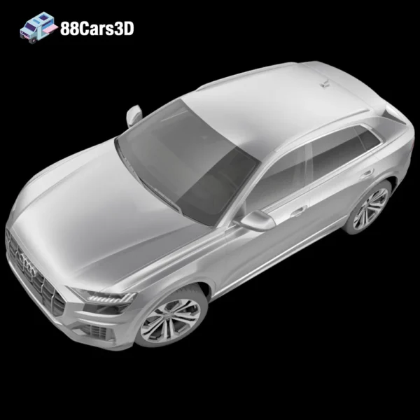 Audi Q8 2019 3D Model  Premium SUV Coupé for Rendering