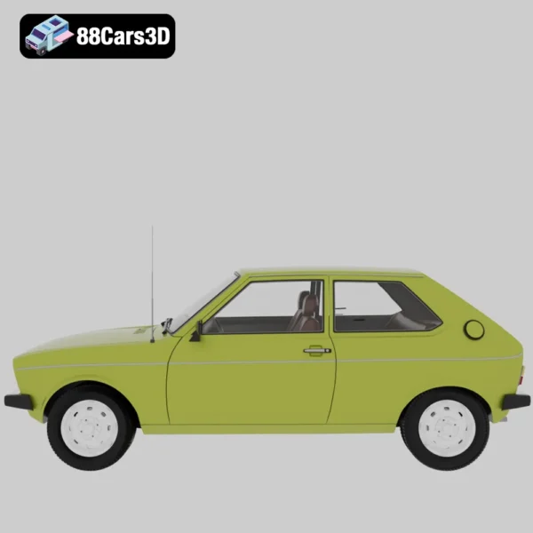 Audi_50_(Typ86)_1974-002 Audi 50 Typ 86 1974 3D Model Classic Compact Hatchback for Rendering
