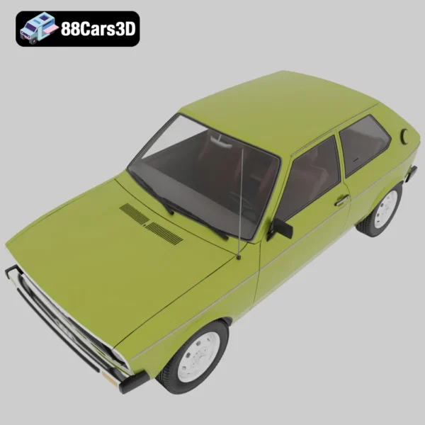 Audi_50_(Typ86)_1974-004 Audi 50 Typ 86 1974 3D Model Classic Compact Hatchback for Rendering