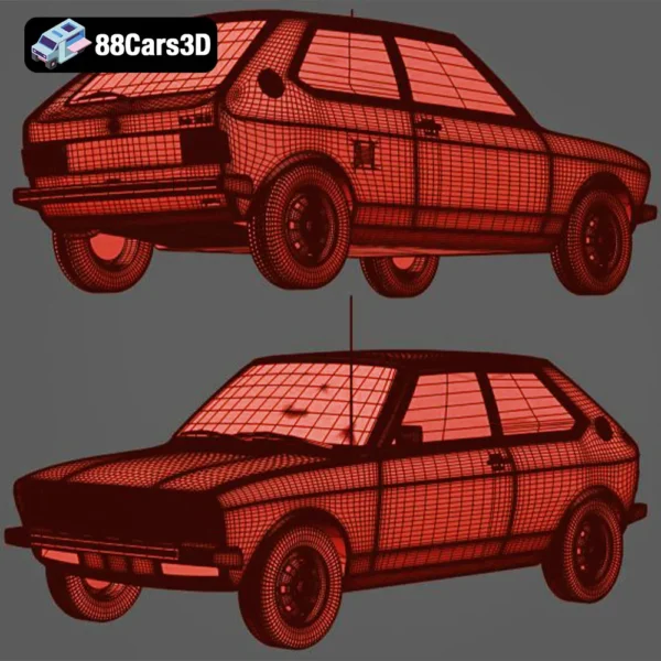 Audi_50_(Typ86)_1974-007 Audi 50 Typ 86 1974 3D Model Classic Compact Hatchback for Rendering