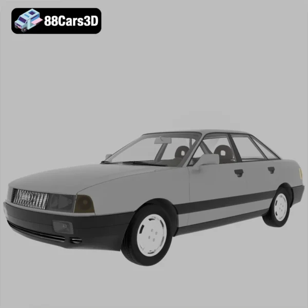 Audi 80 B3 1986 3D Model Classic Mid-Size Sedan for Rendering