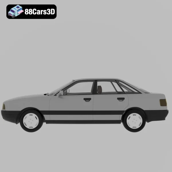 Audi 80 B3 1986 3D Model Classic Mid-Size Sedan for Rendering