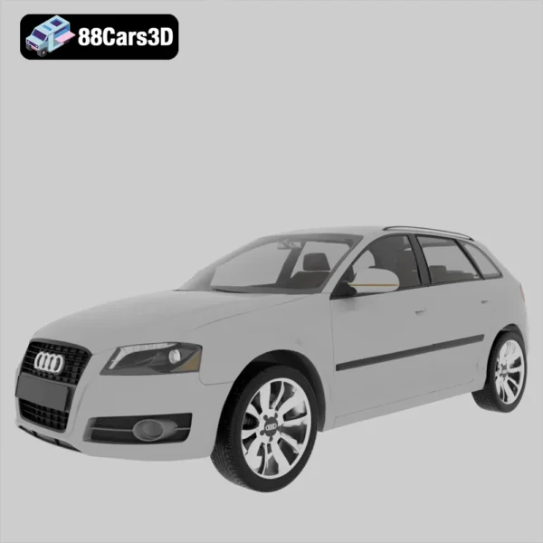 Audi A3 Sportback 2010 3D Model Compact Hatchback for Simulation