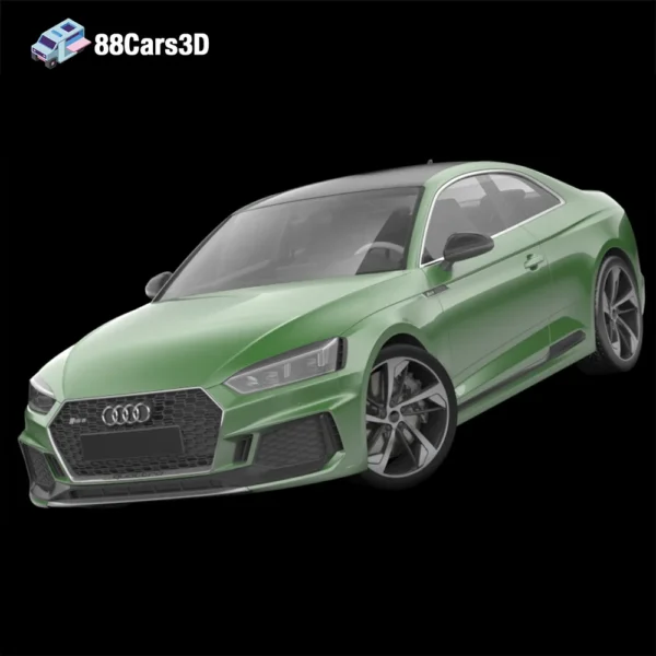 Audi RS5 2019 3D Model Performance Coupe for Simulation