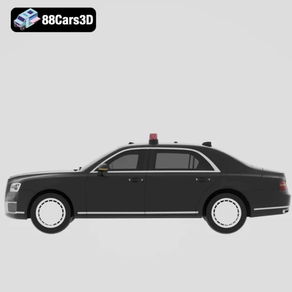 Aurus Senat Guard 2018 3D Model Armored Luxury Sedan for Simulation