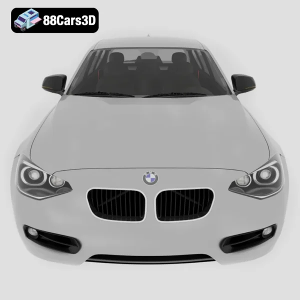 BMW 1 Series 5 Door 2011 3D Model Compact Hatchback for Simulation