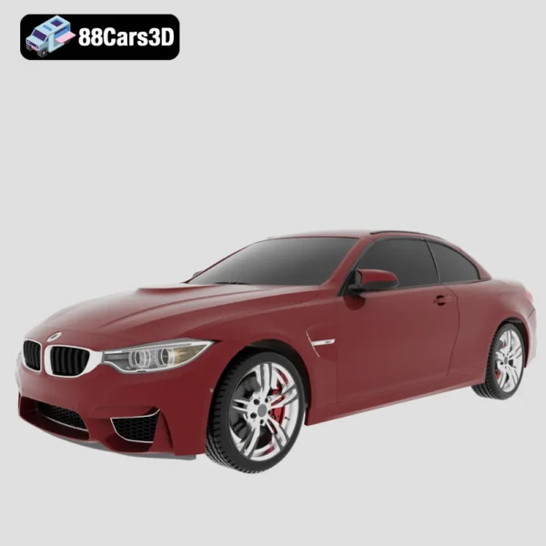 BMW 4 Series F83 Convertible 2014 3D Model M Sport Edition with Detailed Interior