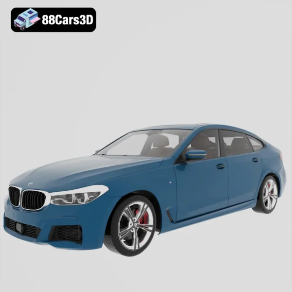 BMW 6 Series G32 Gran Turismo M Sport 2017 3D Model Luxury Fastback with HQ Interior