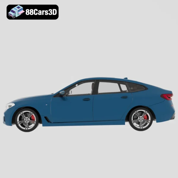 BMW 6 Series G32 Gran Turismo M Sport 2017 3D Model Luxury Fastback with HQ Interior