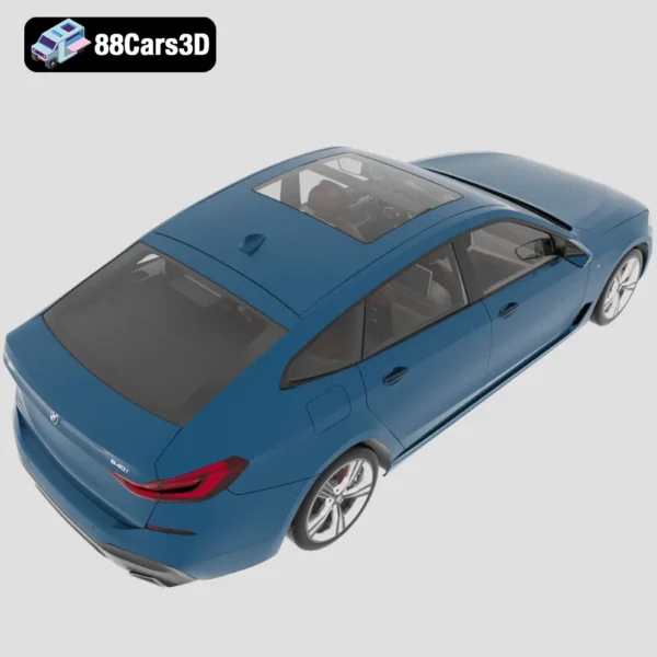 BMW 6 Series G32 Gran Turismo M Sport 2017 3D Model Luxury Fastback with HQ Interior