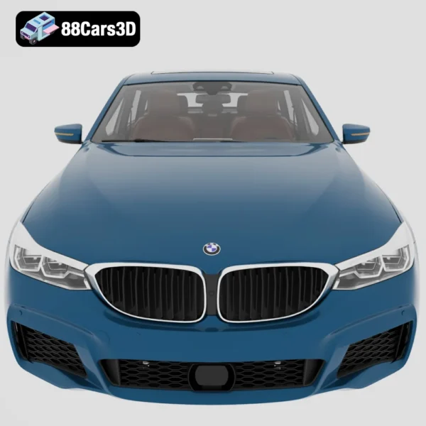 BMW 6 Series G32 Gran Turismo M Sport 2017 3D Model Luxury Fastback with HQ Interior