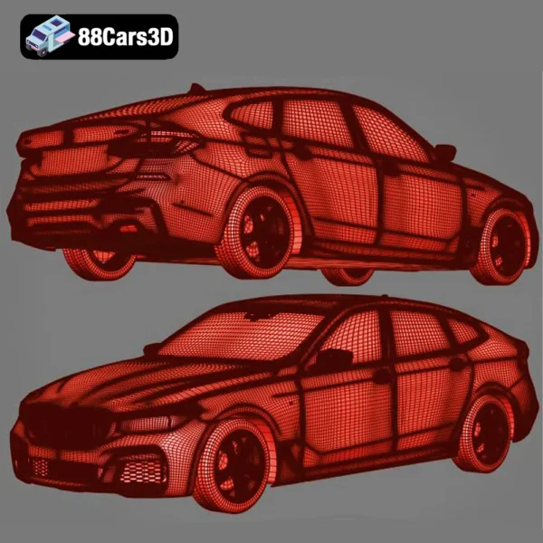 BMW 6 Series G32 Gran Turismo M Sport 2017 3D Model Luxury Fastback with HQ Interior