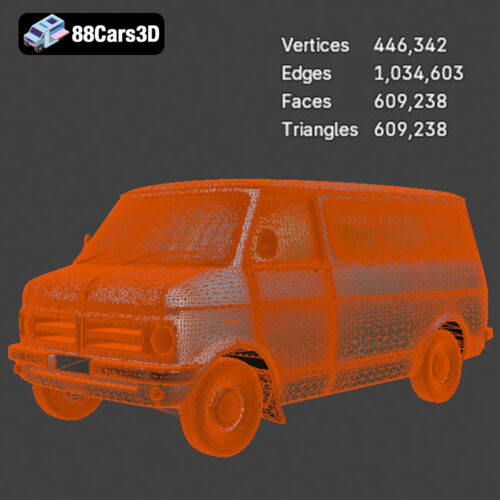 Bedford_CF_Mk1_Minibus_1972-008 Bedford_CF_Mk1_Minibus_1972 3D Model