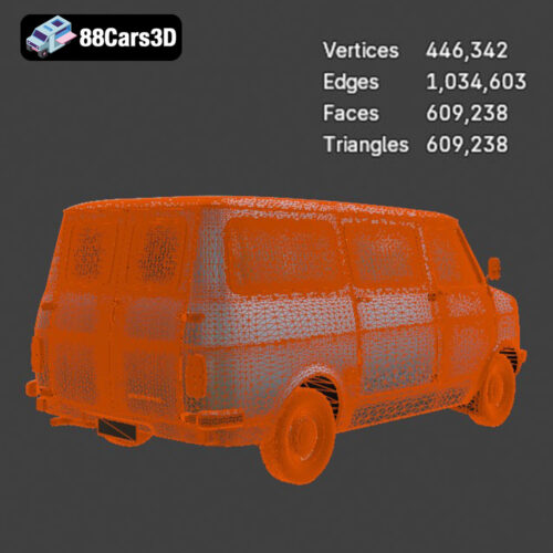 Bedford_CF_Mk1_Minibus_1972-009 Bedford_CF_Mk1_Minibus_1972 3D Model