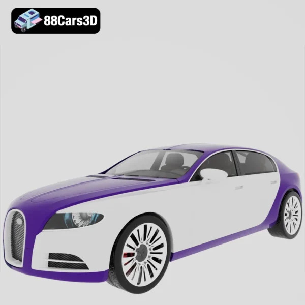 Bugatti Galibier 3D Model Ultra-Luxury Concept Sedan for Rendering