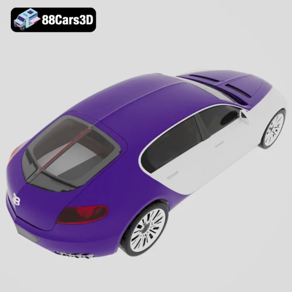 Bugatti Galibier 3D Model Ultra-Luxury Concept Sedan for Rendering
