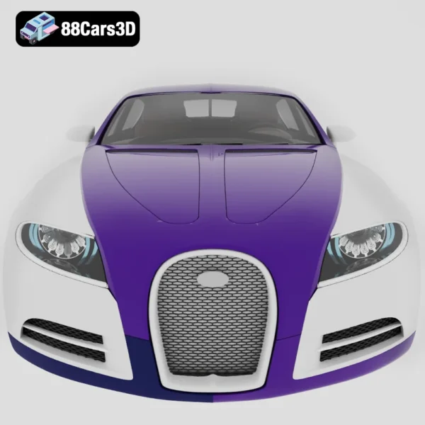 Bugatti Galibier 3D Model Ultra-Luxury Concept Sedan for Rendering