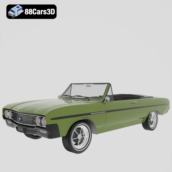 Buick Skylark Convertible 1964 Mk3 3D Model Classic American Muscle