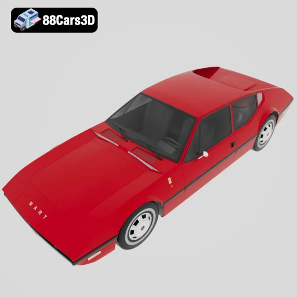Cadillac NART 1970 3D Model Rare Italian American Concept Car