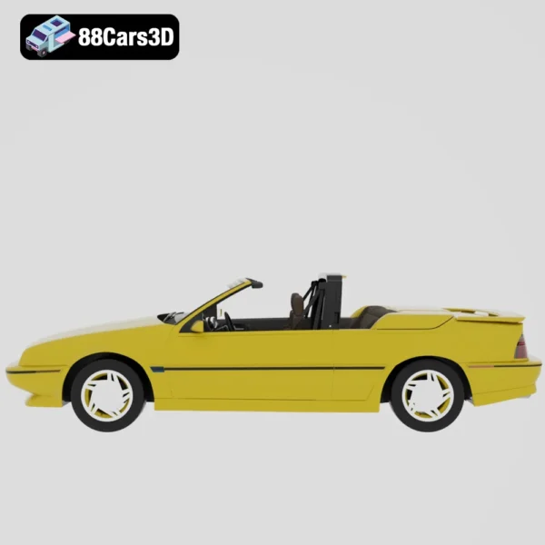 Chevrolet Beretta Indy 500 Pace Car 1990 3D Model with HQ Interior
