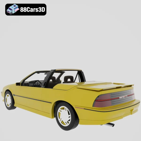 Chevrolet Beretta Indy 500 Pace Car 1990 3D Model with HQ Interior