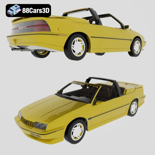Chevrolet Beretta Indy 500 Pace Car 1990 3D Model with HQ Interior