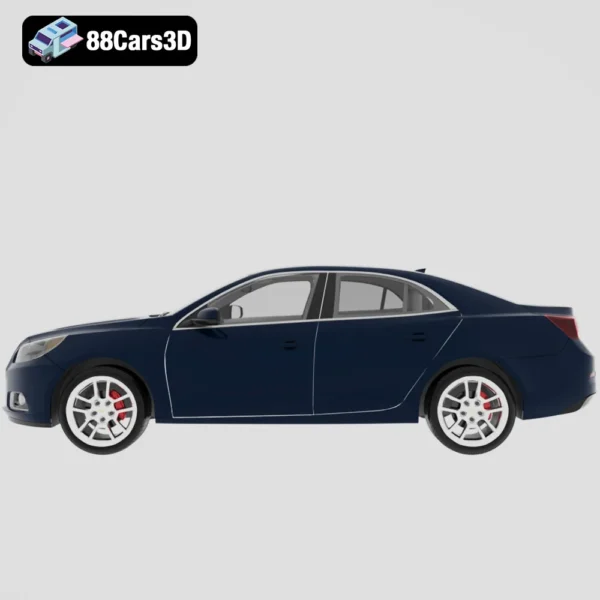 Chevrolet Malibu 2013 3D Model with HQ Interior Mid-Size Sedan Asset