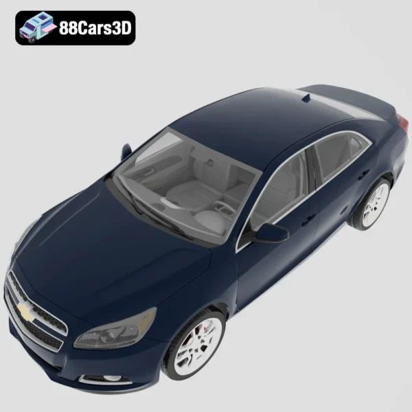 Chevrolet Malibu 2013 3D Model with HQ Interior Mid-Size Sedan Asset