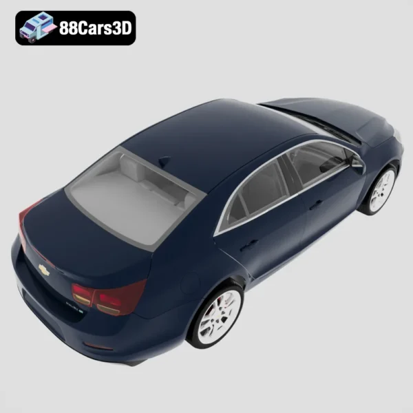 Chevrolet Malibu 2013 3D Model with HQ Interior Mid-Size Sedan Asset
