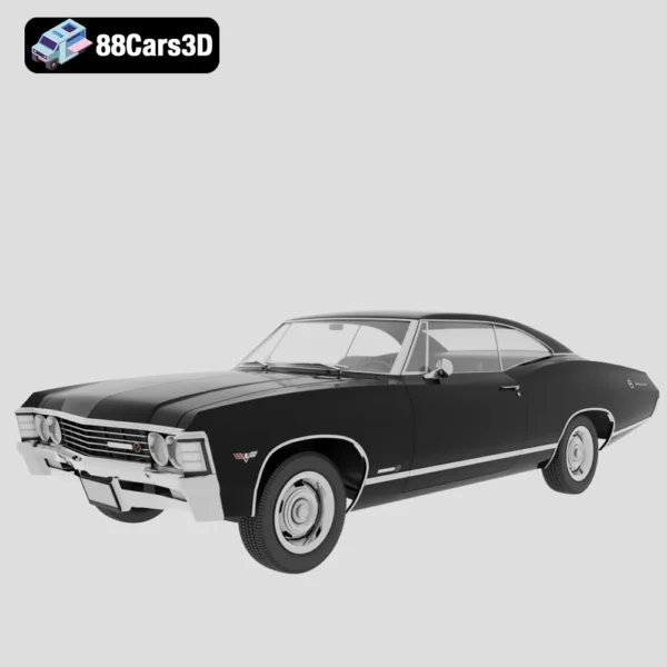 Chevrolet Impala 1967 3D Model Classic American Full-Size Muscle Car