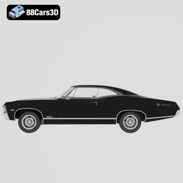 Chevy_impala_67-002 Chevrolet Impala 1967 3D Model Classic American Full-Size Muscle Car
