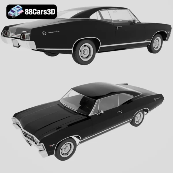 Chevy_impala_67-006 Chevrolet Impala 1967 3D Model Classic American Full-Size Muscle Car