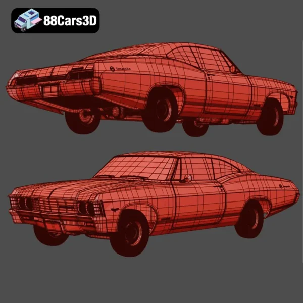 Chevy_impala_67-007 Chevrolet Impala 1967 3D Model Classic American Full-Size Muscle Car