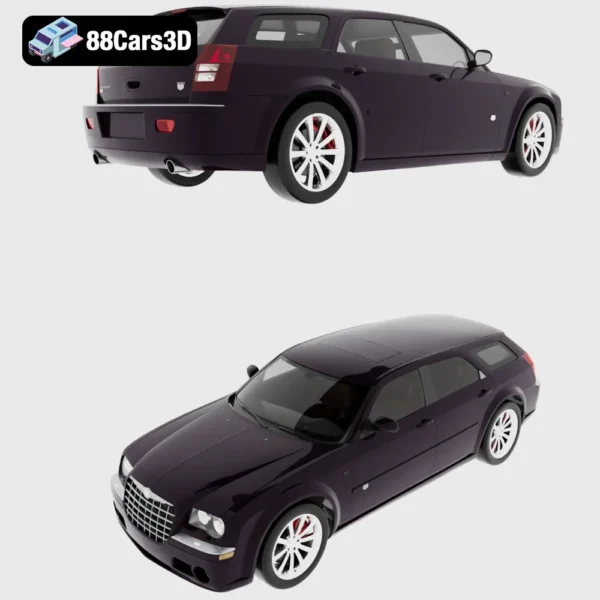 Chrysler_300C_touring_2009-006 Chrysler 300C Touring 2009 3D Model Full Size Luxury Wagon
