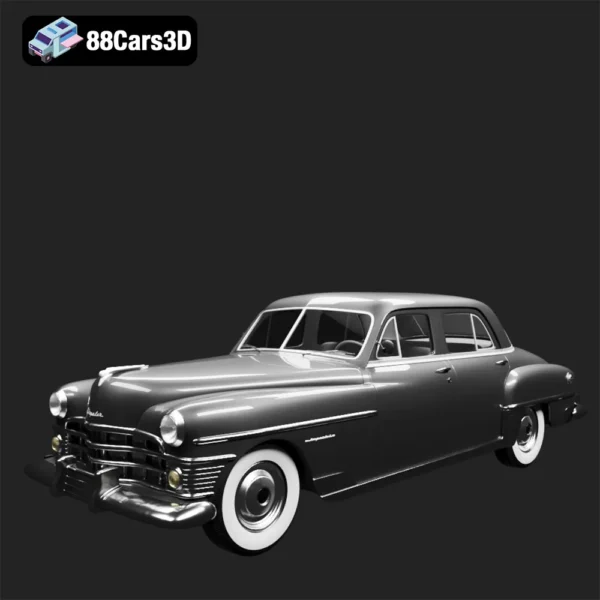 Chrysler New Yorker Sedan 1950 Mk3 3D Model Classic Post-War American Luxury Car