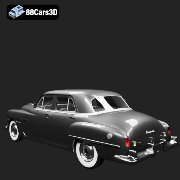 Chrysler New Yorker Sedan 1950 Mk3 3D Model Classic Post-War American Luxury Car