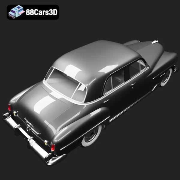 Chrysler New Yorker Sedan 1950 Mk3 3D Model Classic Post-War American Luxury Car