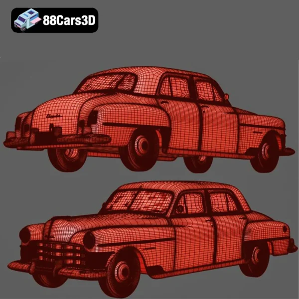 Chrysler New Yorker Sedan 1950 Mk3 3D Model Classic Post-War American Luxury Car