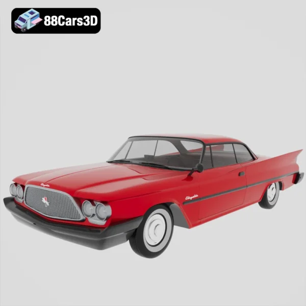 Chrysler Saratoga Hardtop Coupe 1960 3D Model Classic Jet Age American Coupe