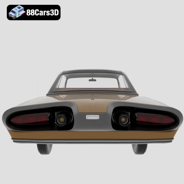 Chrysler Turbine 1963 3D Model  Experimental Jet Powered Concept Car