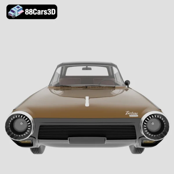 Chrysler Turbine 1963 3D Model  Experimental Jet Powered Concept Car