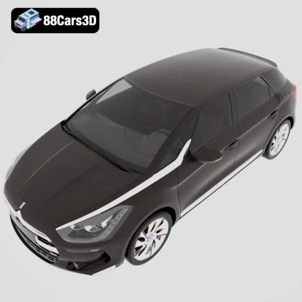 CitroenDS5-004 Citroën DS5 3D Model Futuristic French Crossover Hatchback