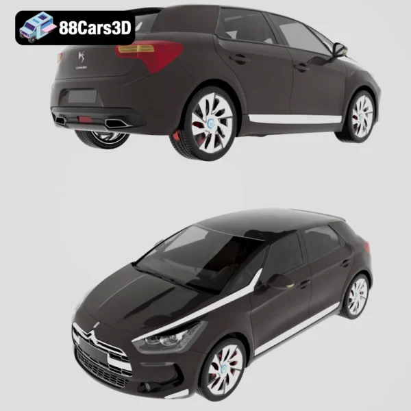 CitroenDS5-006 Citroën DS5 3D Model Futuristic French Crossover Hatchback