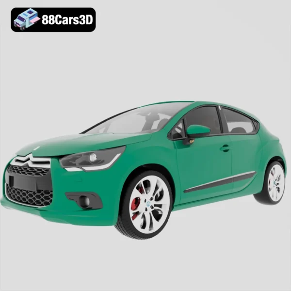 Citroën DS4 2012 3D Model Premium Compact Hatchback for Rendering