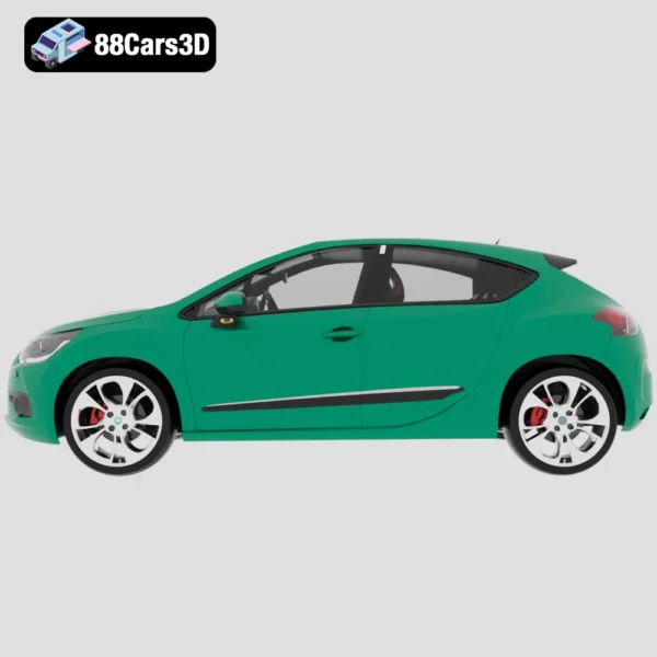 Citroen_DS4_2012-002 Citroën DS4 2012 3D Model Premium Compact Hatchback for Rendering