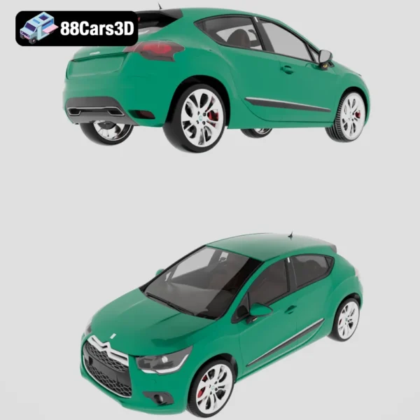 Citroen_DS4_2012-006 Citroën DS4 2012 3D Model Premium Compact Hatchback for Rendering