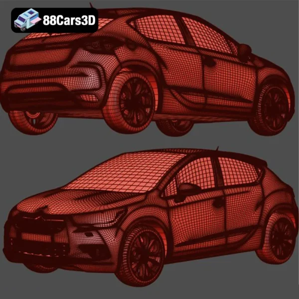 Citroen_DS4_2012-007 Citroën DS4 2012 3D Model Premium Compact Hatchback for Rendering